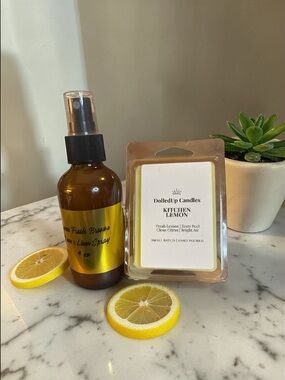 Golden Hour Lemon Sanctuary Set | Wax Melts & Room Spray